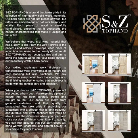 Heavy Duty 20x84 Inch Unfinished Solid Wood Barn Door With 5 Foot Sliding Hardware Kit shown with interior design.