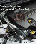 Mouse on engine bay with 25 Foot One Quarter Inch Cable Management Sleeve Protector Expandable Braided PET Wire Loom visible.