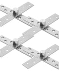 360 Degree Rotatable Pivot Door Hinges Stainless Steel Set Of 4 Heavy Duty Breakage Resistant With Rust Proof Silver Finish