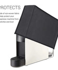 Protective Plastic Case For Nespresso Essenza Mini Coffee Maker, Dustproof And Scratch-Resistant Cover In Dark Grey installed