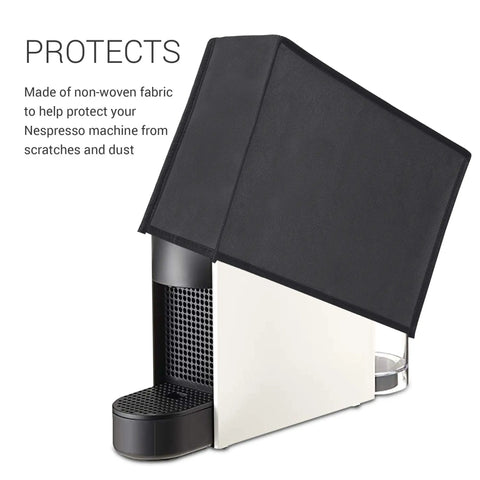 Protective Plastic Case For Nespresso Essenza Mini Coffee Maker, Dustproof And Scratch-Resistant Cover In Dark Grey installed