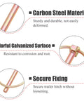12 Pc One Quarter Inch Locking Hitch Pins With Ring Kit showing carbon steel material and galvanized surface for secure fixing.