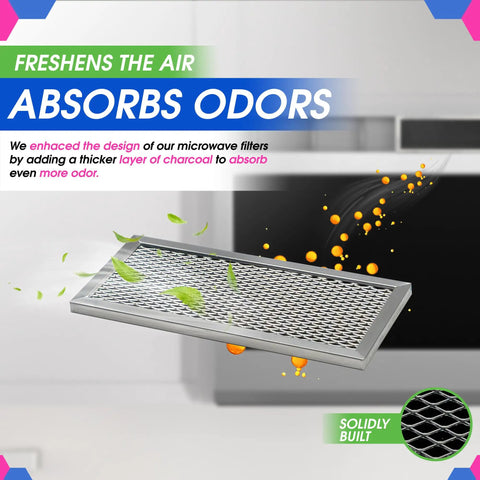 Over-The-Range Microwave Charcoal Filter Replacement 8.67 Inch By 3.95 Inch Fits JX81H WB02X10956 Samsung Carbon Filter Odor Elimination And Fresh Air For Hood Fans Easy Install Durable Construction 2 Pack