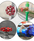 Close-up of Ten Pack Cast Gate Hand Wheel Handles for Valve and Plumbing Use with Precise Design for Easy Open Close