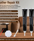 Black Leather Repair Kit For Furniture Sofas Jackets And Car Interiors with DIY tools including repair compound and applicator