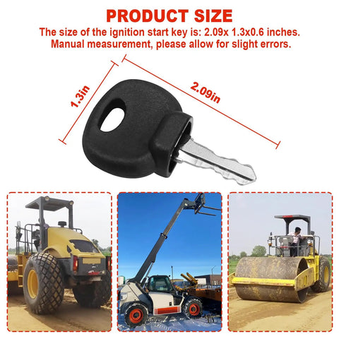 Heavy Equipment Ignition Key For Hamm Bomag Volvo Bobcat Caterpillar JCB New Holland Dynapac Terex Skytrak 10 Pack size chart