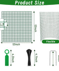 DIY Garden Animal Shield Cages For Outdoor Plants, No Fuss Reusable Square Mesh Plant Covers Kit With 12x12 Panels, Zip Ties, Ground Stakes, And Labels To Keep Rabbits, Squirrels, Deer, And Other Critters Out product dimensions