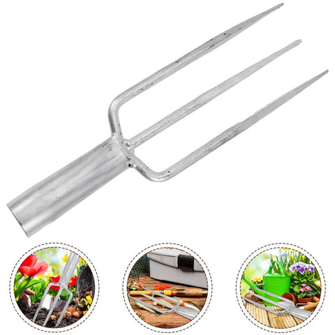 Three-Prong Fish Fork Beefed-Up Heavy Duty Steel Garden Tool For Fishing And Harvesting Ergonomic Handle versatile outdoor fork images.