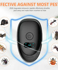 Advanced Ultrasonic Pest Repeller Indoor For Spiders Bugs Roaches Rats And Mice Plug In Rodent And Insect Deterrent For Home