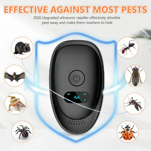 Advanced Ultrasonic Pest Repeller Indoor For Spiders Bugs Roaches Rats And Mice Plug In Rodent And Insect Deterrent For Home