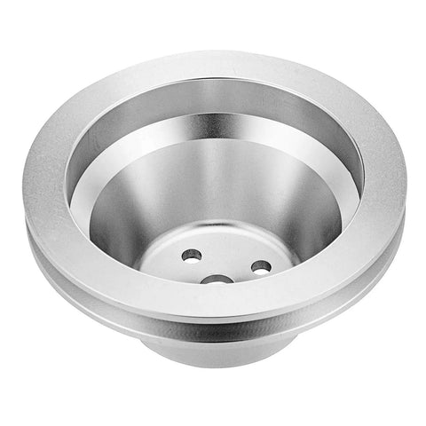 Close-up of CNC machined water pump pulley in All In One Ford Small Block V Belt Pulley Kit With Alternator Crankshaft And Water Pump