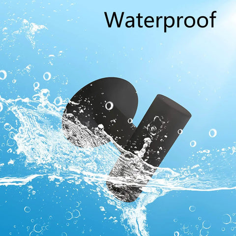 Matte Black Adhesive Wall Hooks 2 Pack Heavy Duty Stick On Hooks No Drilling Needed Damage Free Install For Bathroom Kitchen Door Towel Robe Keys Coat Hangers Surface Friendly shown as waterproof in splashing water.