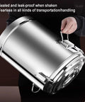 Heavy Duty 100 Liter Insulated Beverage Dispenser Barrel Built Like A Tank With 304 Stainless Steel Body, easy to carry with handle.
