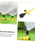 Adjustable Rotary Sprinkler for Automatic Garden Watering with durable plastic rotating head in lawn setting