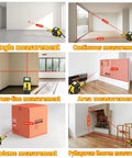4 In 1 Laser Tape Measure With 5m Tape, 40m To 100m Laser Rangefinder, Crosshair Marker, Dual Axis Electronic Level, Backlit LCD Display, And One Quarter Inch Tripod Mount For Fast, Precise On The Fly Measurements. wall measurement modes