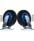 Heavy Duty Rubber Caster Wheels 6 8 10 Inch Pneumatic Swivel Casters With Brakes Steel Ball Bearing Tires for hand trucks, close-up view.