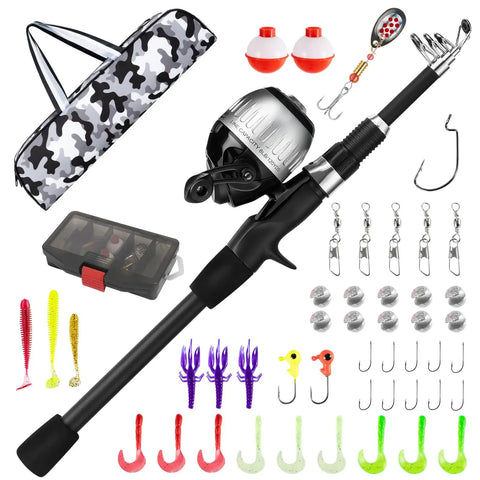 easy cast fishing pole Kid Friendly Fishing Pole Set for Young Anglers ✓