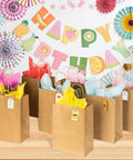 Brown Kraft Gift Bags With Handles 5x3x8.25 Inches Bulk Pack 750 Small Paper Bags for Gifting Retail Use Wedding Decor