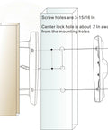 Diagram of Sliding Patio Door Handle Replacement Set With Wood Interior Pull And White Zinc Diecast Pull And Chrome Plated Brackets Fits Three Point Nine Seven Five Inch Screw Hole Space Non Key Design White Brackets Cost Effective Upgrade For Worn Or Broken Patio