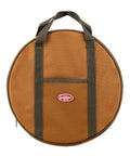 Brown Cable Bag For Trucks And Rigs, Truck And Rig Ready Organizer That Fits With Spare Wheel, exterior pocket visible