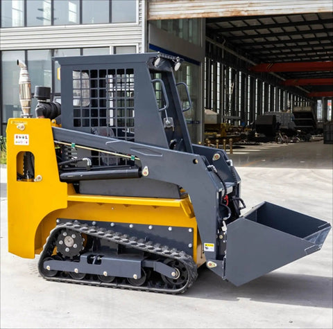 Compact Tracked Skid Steer Loader With Heavy Duty Rubber Tracks For All Terrain Work In Construction Demolition Landscaping