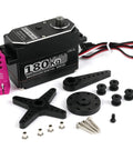 Heavy Duty 180KG Digital Servo With 24V Brushless Motor High Torque 270 Degree Swing Includes Metal Disk And Mounting Screws For Robotics Gearheads RC Cars And DIY Projects, with metal horn and screws