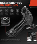 Two Front Lower Control Arm Kit With Ball Joints And Bushings For Nissan Rogue 2014 2020 Rogue Sport 2017 2022 And Qashqai 2017 2023 Keeps Your Ride Smooth And On Point, showing rubber control arm bushing and assembly details.