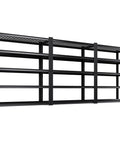 Set Of 3 Heavy Duty Garage Shelves With 2500 Lbs Total Load, 5 Tier Adjustable Steel Shelving Unit, Large Wire Rack, Black, Side View