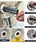 Heavy Duty Pvc Pipe Threader And Tapping Tool For 1 2 Inch To 3 4 Inch Pipes extracting broken pipe with tool in use.