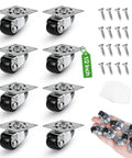Low Profile Half Inch Caster Wheels With 360 Degree Swivel Plate For Light Furniture And Small Appliances Self Adhesive Nylon Casters