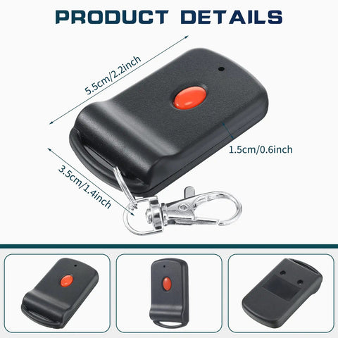 Six Pack Garage Door Opener Remotes Portable Transmitters With 10 Dip Switches Compatible With 3060 3089 4120 300MHz Easy Set Up