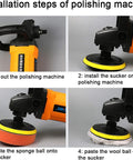 Installation steps for 3 Inch 31 Piece Car Polishing Pad Kit With Foam Buffing Pads And Wool Buff Pad For Drill Quick Change.