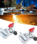 Horizontal Toggle Clamps Set With 66 Lb Holding Capacity And Rubber Pressure Tip for woodworking and welding projects