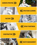 Disposable Hazmat Coverall For Full Body Protection Painter Suit White Heavy Duty Work Gear For Workshop And Outdoor Jobs