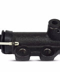 Direct Fit Pre Bled Hydraulic Clutch Kit Featuring Heavy Duty Master And Slave Cylinder For Honda Accord Dx Ex Lx Sedan Coupe 1998-2002 2.3L. Black master cylinder with fluid reservoir and connection for installation.