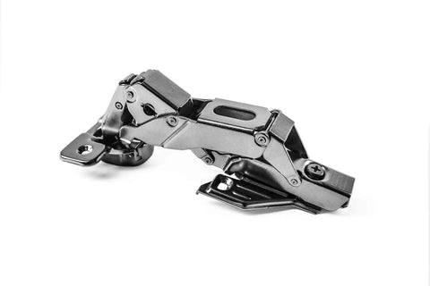 Dope 165 Degree Full Overlay Cabinet Hinges With Soft Close, 3 Cam 6 Way Adjustments, Concealed Face Frame For Corner Lazy Susan And Bi Folding Doors, Nickel Plated Steel, 2 Piece Set With Screws, open nickel hinge