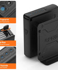 Biometric Nightstand Gun Safe With Quick Access Sliding Door For Pistol Fingerprint And Keypad Entry Slim Vertical Safe