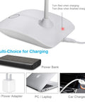 LED Desk Lamp Battery Operated Cordless Rechargeable Light Go Anywhere Flexible Portable Bedside Lamp