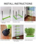 Five Layer Seed Starter Kit With Clear Lid No Tool Needed Stainless Steel Shelf And Soil Free Germination Trays assembly instructions