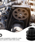 Top Tier Double Groove V Belt Pulley Replacement For Gas Engine Water Pumps featuring a black cast iron body and a 19 mm shaft keyway.