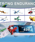 7.4V 450mAh 2S LiPo Battery Pack 25C 50C JST Plug For Emax Babyhawk Heli 250 Micro FPV Drone Quadcopter Small Airplane