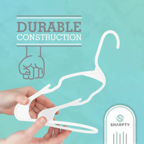 Real Deal White Plastic Clothes Hangers Twenty Pack Adult Wardrobe Racks Featuring Notched Shoulders For Tshirts And Outerwear Slim Closet Organizer Delivering Total Game Changing Value While Keeping Your Daily Grind Smooth And Stress Free