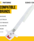 5304511344 Switch Replacement For Frigidaire Washer shown in white with compatible brands list