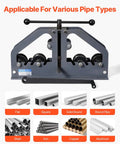 Tube Roller Bender Kit Workhorse With 6 Dies For Up To 1 And A Half Inch Tubing And Flat Bar Manual Copper Aluminum Pipe Bender
