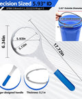 Diagram showing the Heavy Duty Metal Water Filter Wrench And 3 Pack 151122 Buna-N O-Rings Go-To Replacement Kit dimensions.