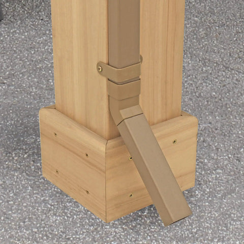 Rain Gutter Kit For 10x12 Meridian Gazebo, PVC Gutter System With Heavy Duty Brackets, 2.2 Inch High By 3.3 Inch Wide Gutter, Debris Stop, Dual Downspouts That Channel Rain Off Your Patio, Deck Or Porch, Easy Install