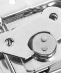 Close-up of Heavy Duty Stainless Steel Butterfly Twist Latch for secure installation in flight cases and gun boxes.