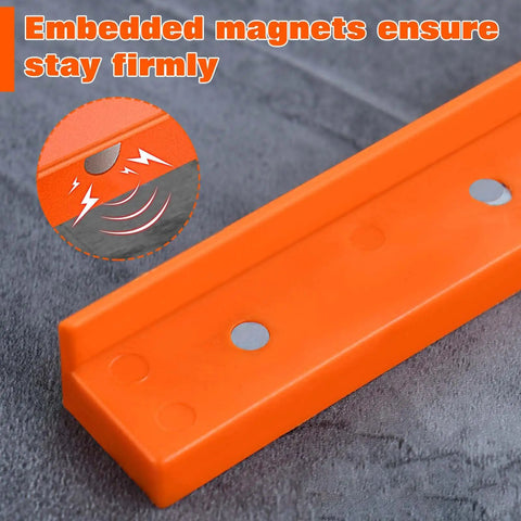 Close-up of Six Inch Magnetic Vise Jaw Covers With Rock Solid Waffle Grip And Powerful Embedded Magnets For No Slip Clamping.