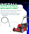 Traction Control Cable For Toro 22 Inch Recycler Lawn Mower With Personal Pace Self Propelled Rear Drive Beefy 47 Inch Cable And 35.5 Inch Conduit Replaces 1051844 Fits 2002 2009 Models Stens 290-927 Rotar Compatible install guide with mower and cable