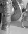 Heavy Duty Screw Anchor For Concrete 5/8 Inch X 6 Inch Titen HD Hex Washer Head Zinc Plated close-up pack of 10